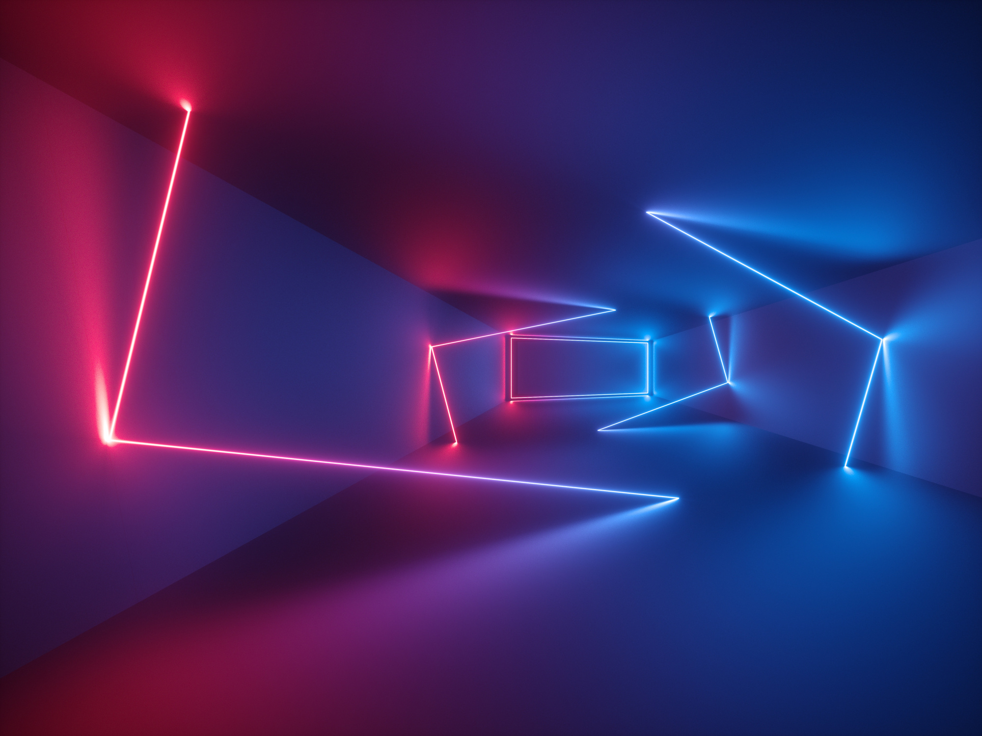 3d render, glowing lines, neon lights, virtual reality, abstract psychedelic background, ultraviolet, vibrant colors